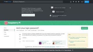 
                            4. archlinux - Arch Linux login password? - Raspberry Pi Stack ...