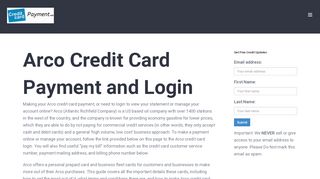 
                            3. Arco Credit Card Payment - Login - Address - Customer Service