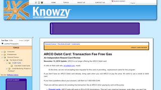 
                            6. ARCO Debit MasterCard: Cheap Gas, No Credit Card Fees