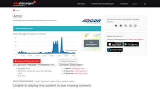 
                            6. Arcor aktuelle Probleme, Fehler und Störungen | Allestörungen