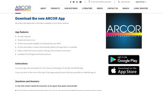 
                            5. ARCOR App - Arcor Epoxy Technologies