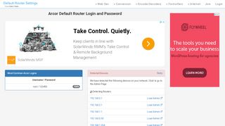 
                            4. Arcor Default Router Login and Password - Clean CSS