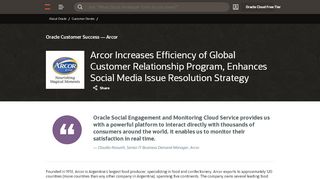 
                            2. Arcor Increases Efficiency of Global Customer Relationship ...