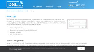 
                            11. Arcor Login ▷ Geht Ihr Mail-Account nicht? | DSL.de