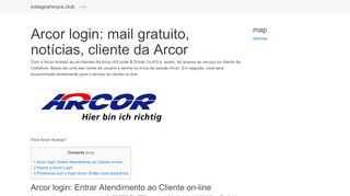 
                            10. Arcor login: mail gratuito, notícias, cliente da Arcor