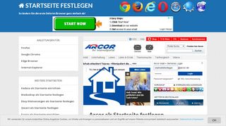 
                            3. Arcor Login und Startseite arcor.de im Browser …