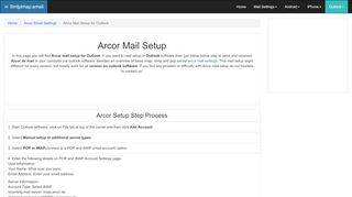 
                            8. Arcor mail Setup - Outlook | arcor.de | SmtpImap