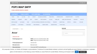 
                            9. Arcor - POP3 IMAP SMTP