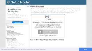 
                            4. Arcor Router Guides - SetupRouter