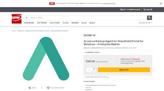 
                            7. Arcserve Backup Agent for SharePoint Portal for Windows - CDW.com