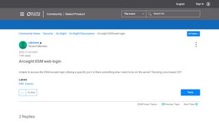 
                            2. Arcsight ESM web login - Micro Focus Community - 1521803