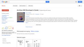 
                            7. ArcView GIS Developer's Guide: Programming with Avenue