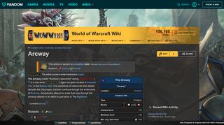 
                            3. Arcway | WoWWiki | FANDOM powered by Wikia