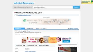 
                            7. arcwebonline.com at WI. ARC Technology Ltd - Home