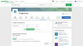 
                            6. Ardagh Group Employee Benefits and Perks | Glassdoor.ca