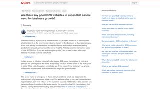 
                            3. Are there any good B2B websites in Japan that can be used for ...