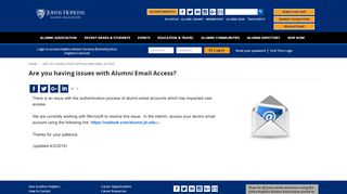 
                            4. Are you having issues with Alumni Email Access? | Johns Hopkins ...