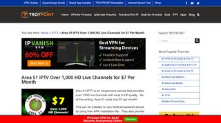 
                            1. Area 51 IPTV Over 1,000 HD Live Channels for $7 Per Month