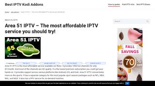 
                            5. Area 51 IPTV - The most affordable IPTV service you should ...