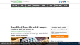 
                            11. Area Clienti Agos, Carta Attiva Agos, caratteristiche e ... - Carta di credito