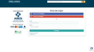 
                            5. área de login - primecursos.com.br