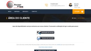 
                            2. Área do Cliente | Acop Files