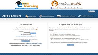 
                            5. Area E-Learning: Login al sito