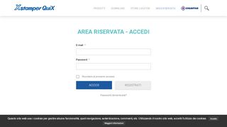
                            5. Area Riservata - Accedi - Xstamper QuiX