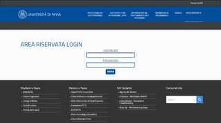 
                            5. Area Riservata Login | Università degli Studi di Pavia