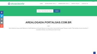 
                            1. arealogada.portalsas.com.br - Login - showsiteinf.org