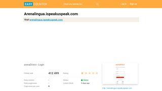 
                            7. Arenalingua.ispeakuspeak.com: arenaDirect - Login