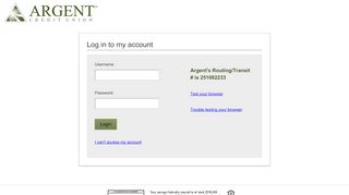 
                            2. Argent Federal Credit Union | Login