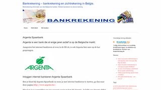 
                            4. Argenta Spaarbank - Bankrekening - bankrekening en ...