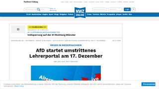 
                            5. Ärger In Niedersachsen: AfD startet umstrittenes Lehrerportal am 17 ...