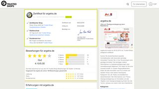 
                            4. argetra.de Bewertungen & Erfahrungen | Trusted Shops