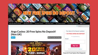 
                            4. Argo Casino - New Free Spins No Deposit