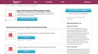 
                            9. Argos Pet Insurance Promo Codes, New Online!