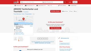 
                            8. ARGOS Yachtcharter und Touristik - Travel Services ...