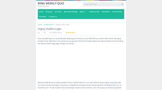 
                            8. Argosy Student Login - bingweeklyquiz.com