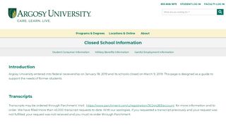 
                            4. Argosy University: Closed School Information