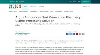 
                            2. Argus Announces Next Generation Pharmacy Claims Processing ...