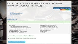 
                            4. ariel.aism.it OCSP and CRL revocation status