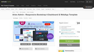 
                            4. Aries Admin - Responsive Bootstrap 4 Dashboard & WebApp ...