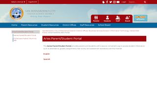 
                            5. Aries Parent/Student Portal - sbcusd.com