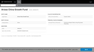 
                            8. Ariose China Growth Fund (26806279) | VEDaaS - AvoxData