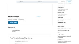 
                            6. Ariose Software - HR(Recruitment) - Infozech | LinkedIn