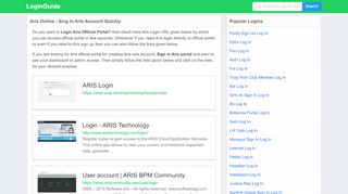 
                            7. Aris log in - Aris Sign in Official Login - LoginGuide