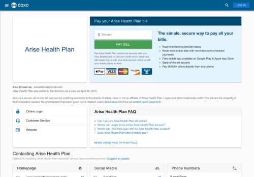 
                            8. Arise Health Plan: Login, Bill Pay, Customer Service and ...