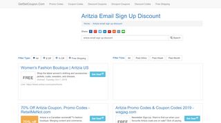 
                            3. Aritzia Email Sign Up Discount - getsetcoupon.com