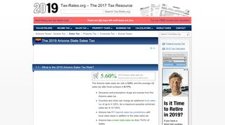 
                            8. Arizona Sales Tax Rate - 2019